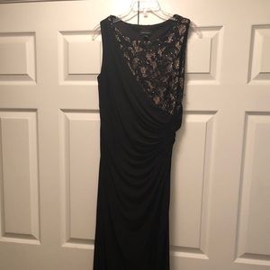 Evening Gown - Black Lace w/ Thigh High Split